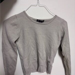 Armani Exchange Light Gray Knit Top